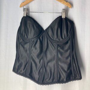 Empire Intimates 40B Corset Bustier | Black Vintage Lingerie Top | Made In U.S.A